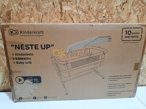 Auction KINDERKRAFT Postýlka dětská polohovatelná Neste Up Grey Light Melange image