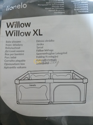 Auction Ohrádka Lionelo WILLOW XL – velmi velký hrací prostor, 2 uzamykatelné boční vchody, barva šedá image