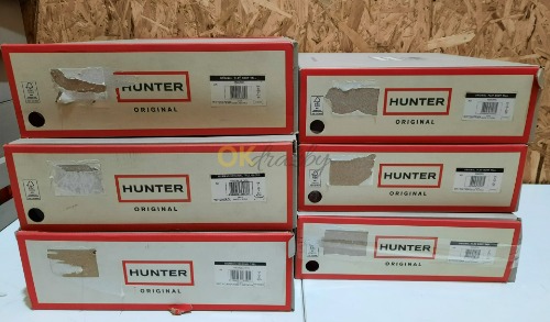 Auction Gumové holínky Hunter Play Boot Tall – 6 párů: 3 páry velikost 38, 1 pár velikost 39, 2 páry velikost 40/41, růžové, fialové a modré image