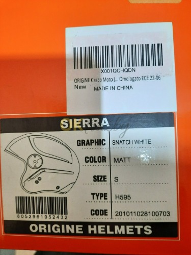 Auction Moto helma ORIGINE, bílo-žlutá, vel. S image