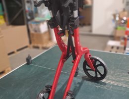 Auction VEVOR Skládací roller s nastavitelným sedákem a rukojetí Červená image