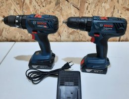 Auction 2x AKU příklepový šroubovák Bosch GSB 18V-28 + Akumulátorový kombinovaný šroubovák GSB 180-LI TOP!! image