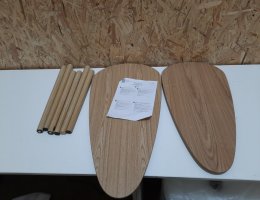 Auction HOME DECO FACTORY HD6150 Sada 2 hnízdových konferenčních stolků Mandlový tvar image